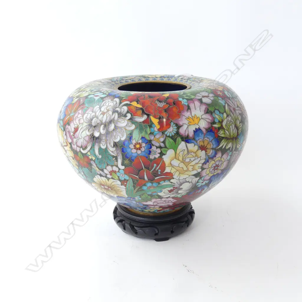FLORAL CLOISONNE VASE H.180mm Image 1++