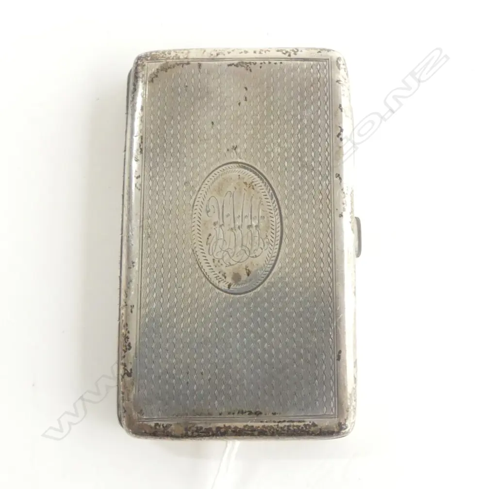 VICTORIAN SILVER CIGARETTE CASE Birmingham 1881 machine engraved 56gms Image 1++