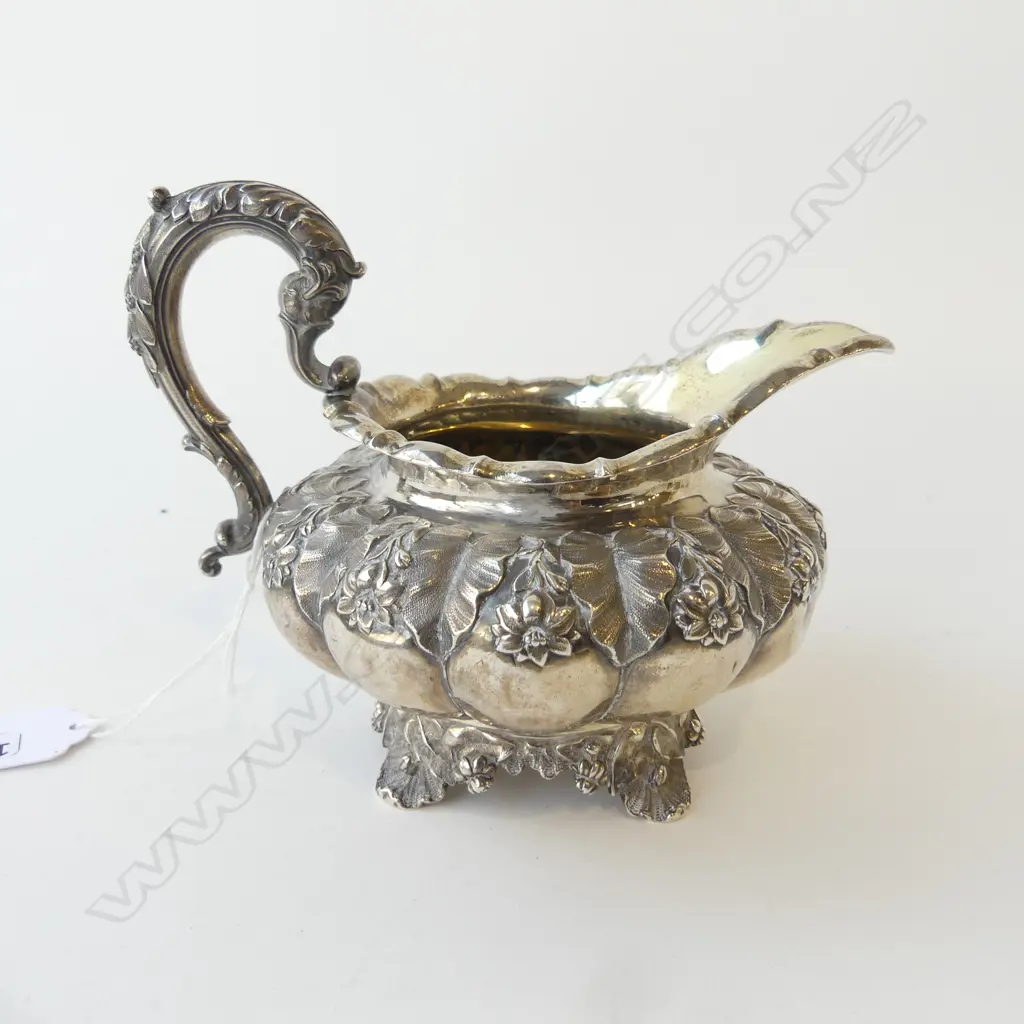 1830 London fancy silver CREAM JUG Barnard Bros 269gms` Image 1++
