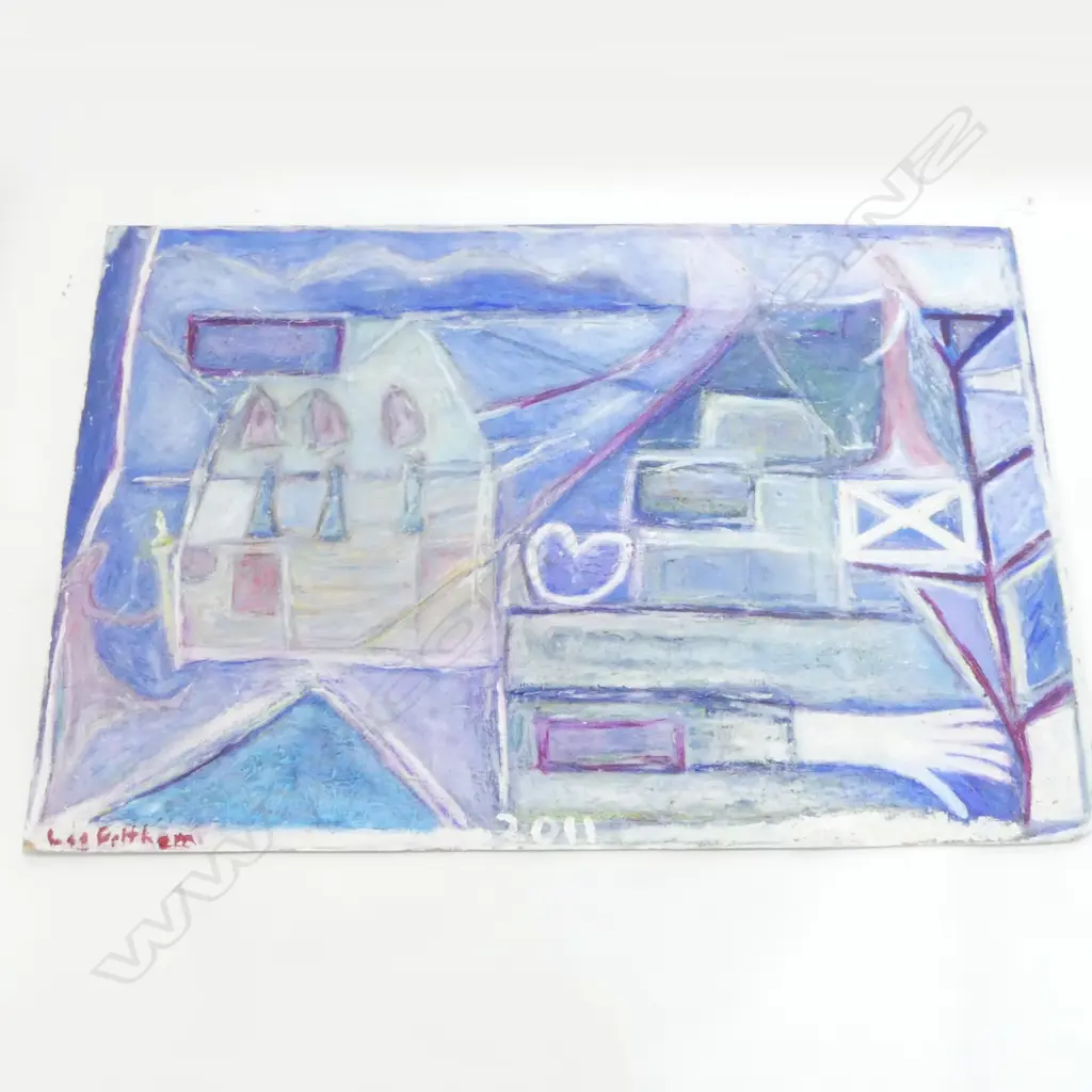 LEE FELTHAM / PURPLE ABSTACT / ACRYLIC ON BOARD 2011 810x1220mm... Image 1++