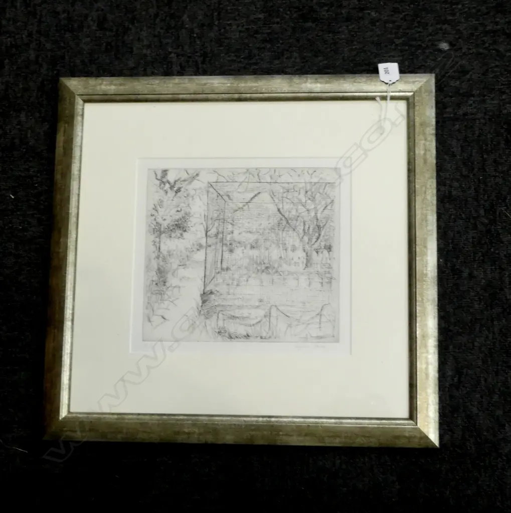 VIRGINIA POWELL, GARDEN SCENE, AP PRINT 240x265mm Image 1++