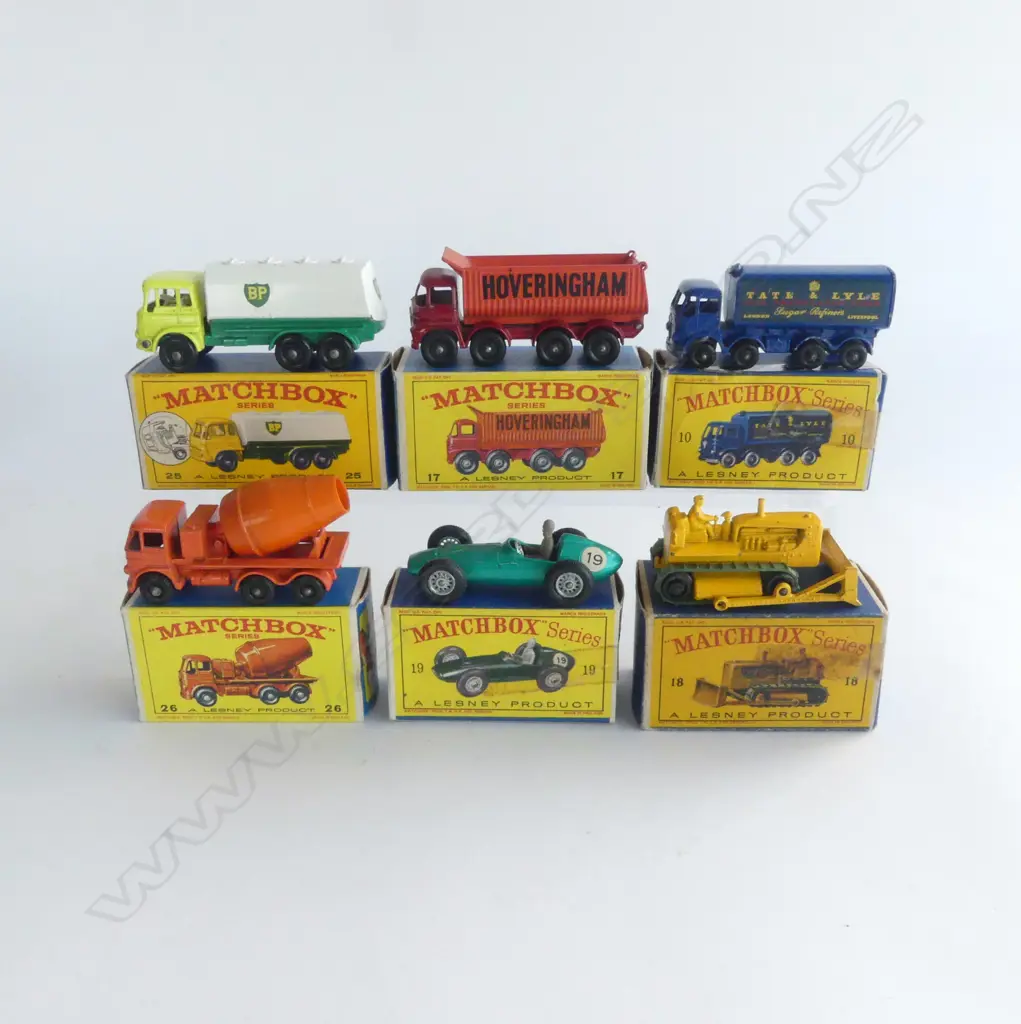 6 MINT & BOXED MATCHBOX TOYS NUMBERS 10  17 18 19 25 & 26 Image 1++