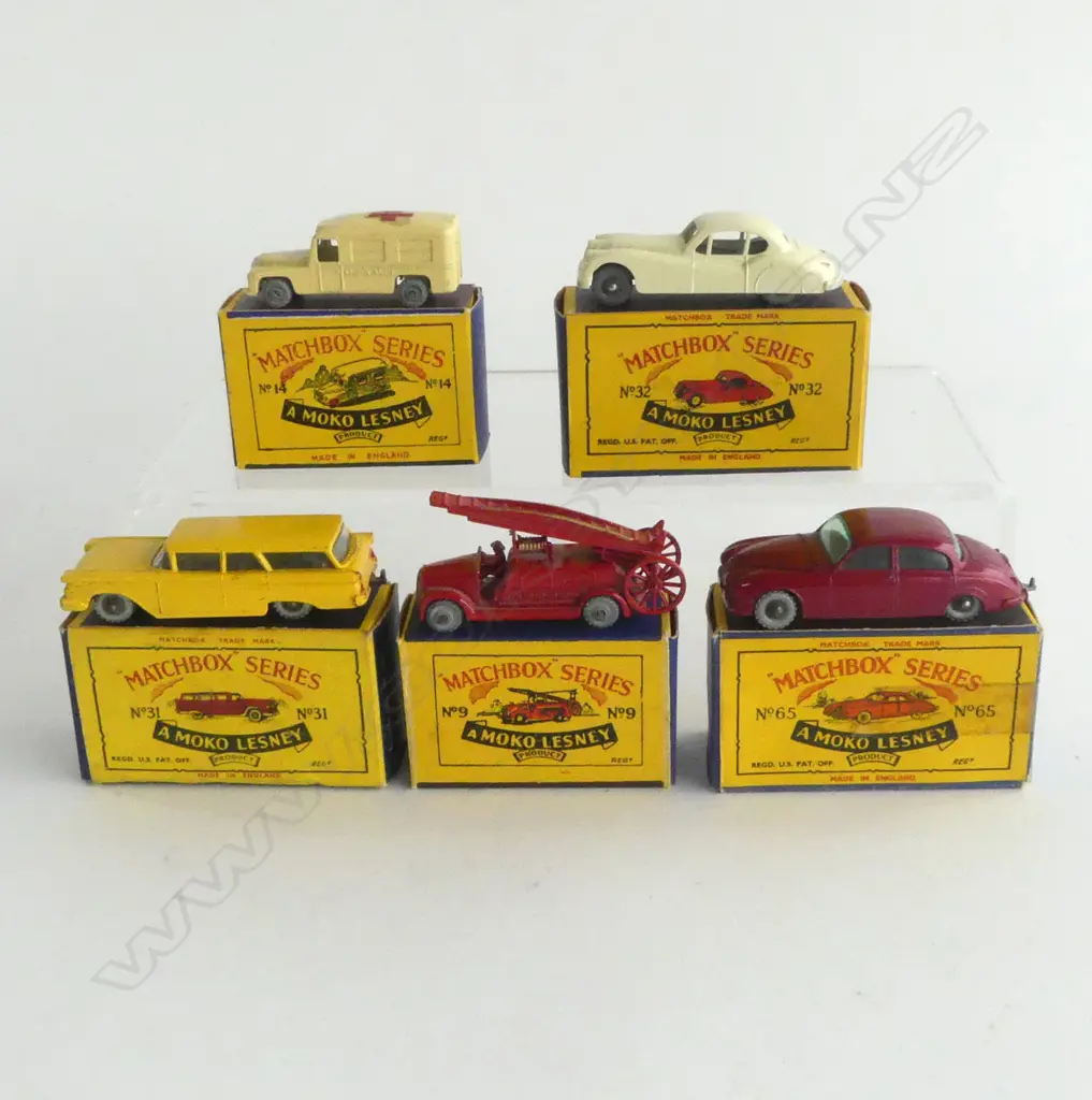 5 MINT & BOXED MATCHBOX TOYS NUMBERS  9 14 31 32 & 65 Image 1++