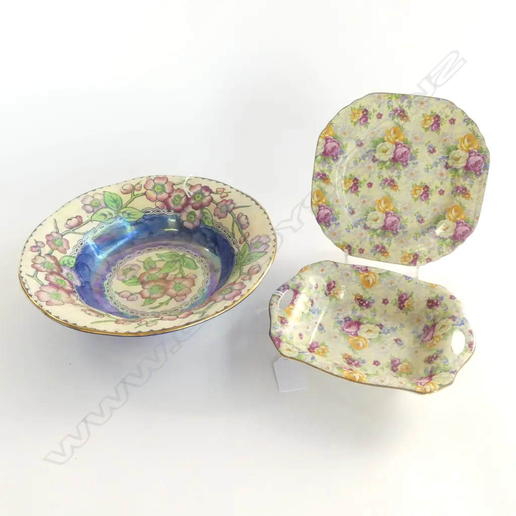 MALING CHINA BOWL DIA240MM & AOF 2 HANDLED DISH L175MM WITH MATCHING PLATE DIA165MM Image 1++