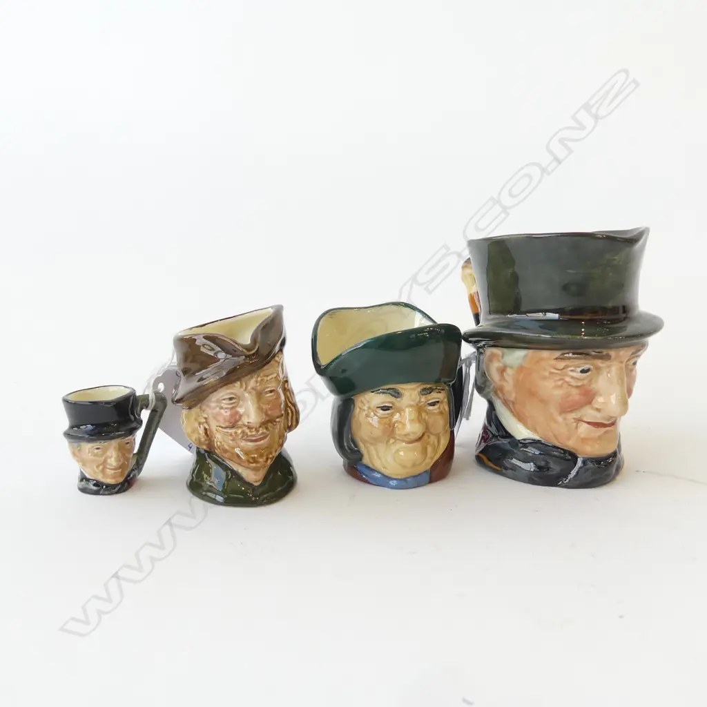 4 RD CHARACTER JUGS TALLEST 80 SMALLEST 30MM Image 1++