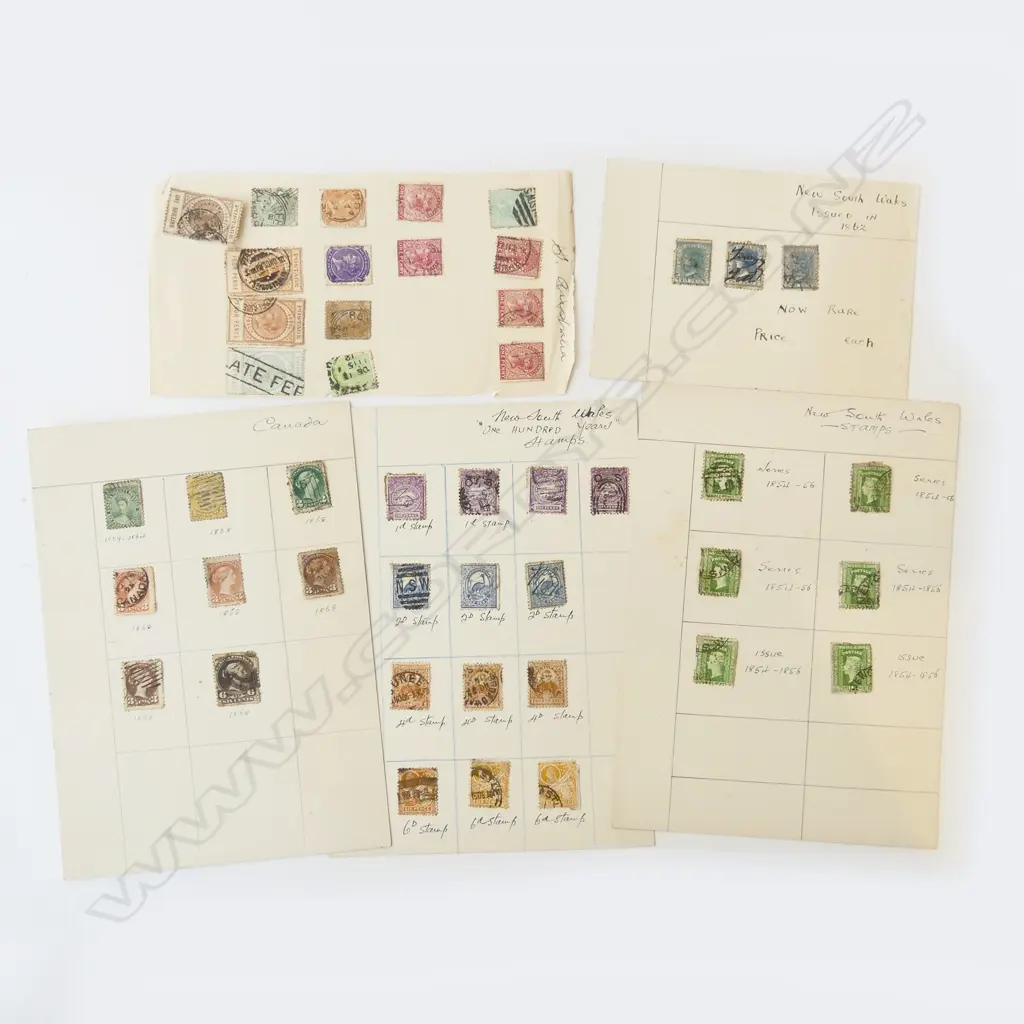 COLLECTION OF AUSTRALIAN & CANADIAN VICT SIDE FACE QUEENS AND OTHER EARLY STAMPS Image 1++