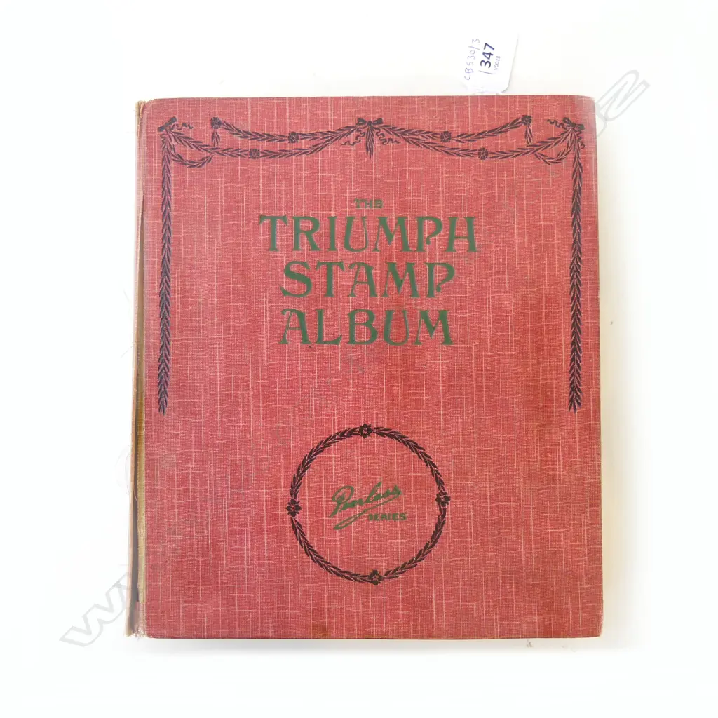 TRIUMPH VINTAGE WORLD STAMP ALBUM NZ SIDE FACE QUEENS ETC Image 1++