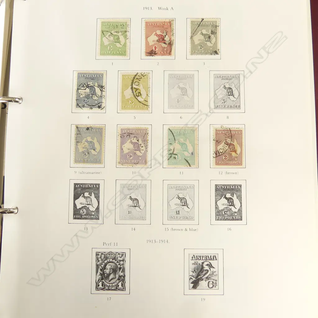 3 STAMP ALBUMS; AUSTRLIAN INCL. EARLY KANGAROOS ETC, 'THE LLOYDS COLLECTION' & 'THE COMMONWEALTH COLLECTION' Image 1++