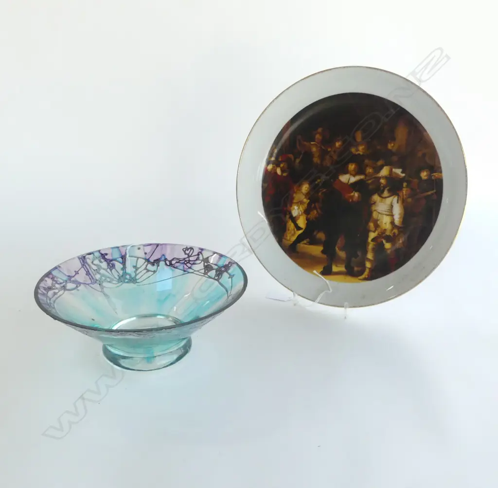 NEMESH ART GLASS BOWL & WESTMINSTER PLATE (Dia.310mm) Image 1++