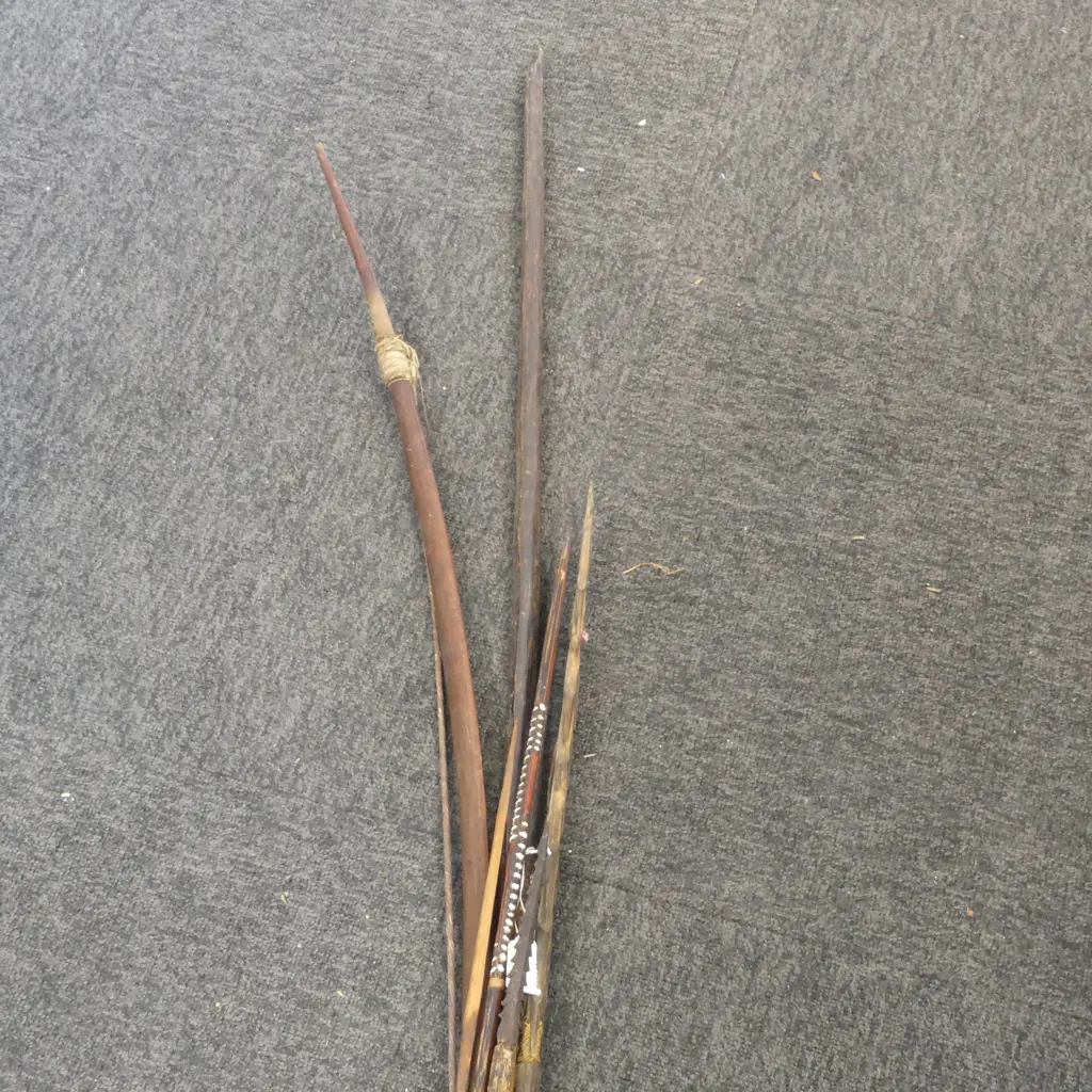 2 PNG HUNTING BOWS L1600MM & 6 ARROWS Image 1++