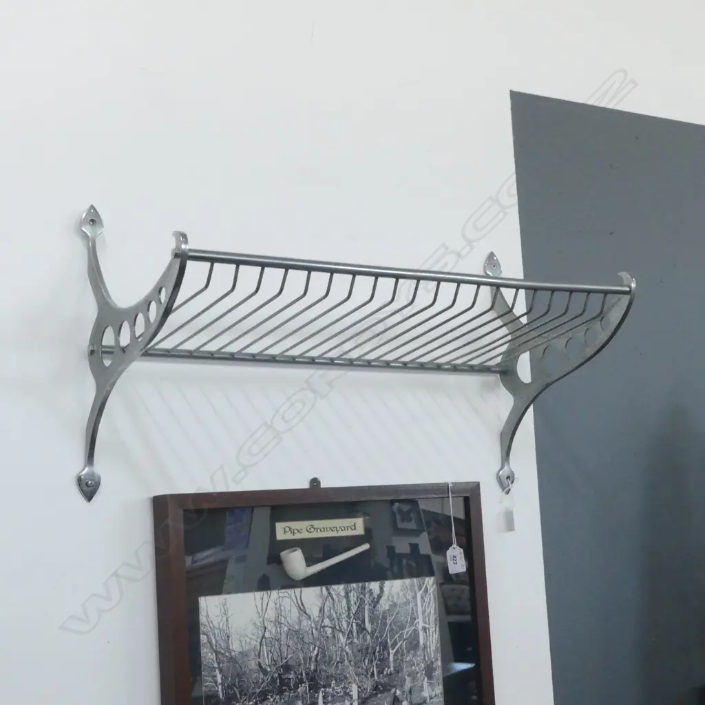 VINTAGE LUGGAGE RACK - AIRLINE? RAIL? W630MM Image 1++