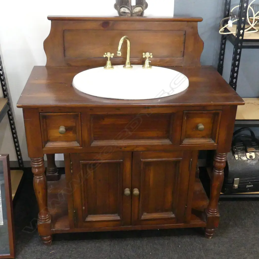 COLONIAL STYLE BATHROOM SINK VANITY 1000x520x1115mm Image 1++