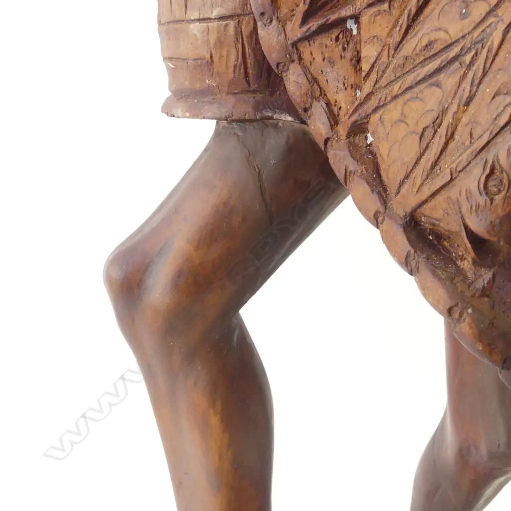 INDONESION FISHERMAN WOOD CARVING H600MM (REPAIRED) Image 1++