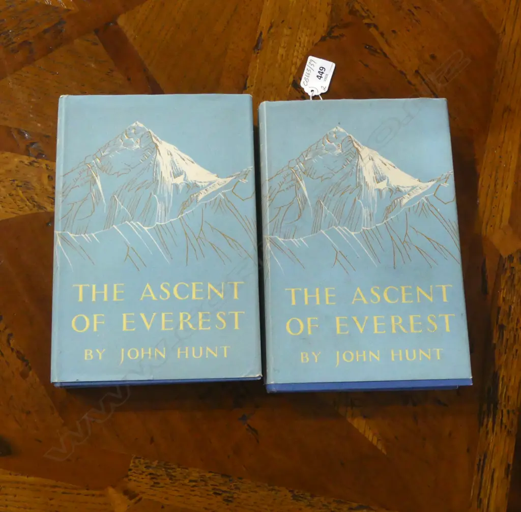 TWO VINTAGE BOOKS ‘THE ASCENT OF EVEREST’ BY JOHN HUNT Image 1++