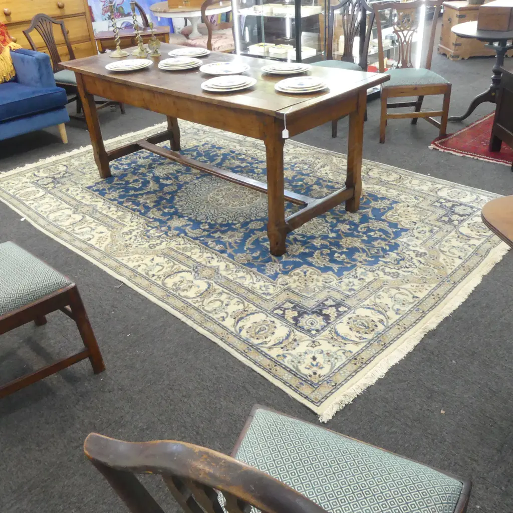 HAND KNOTTED WOOL PILE BLUE NIAN CARPET 3100x1970mm Image 1++