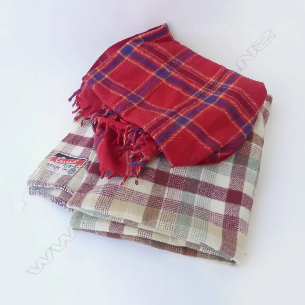 2 WOOL BLANKETS Image 1++