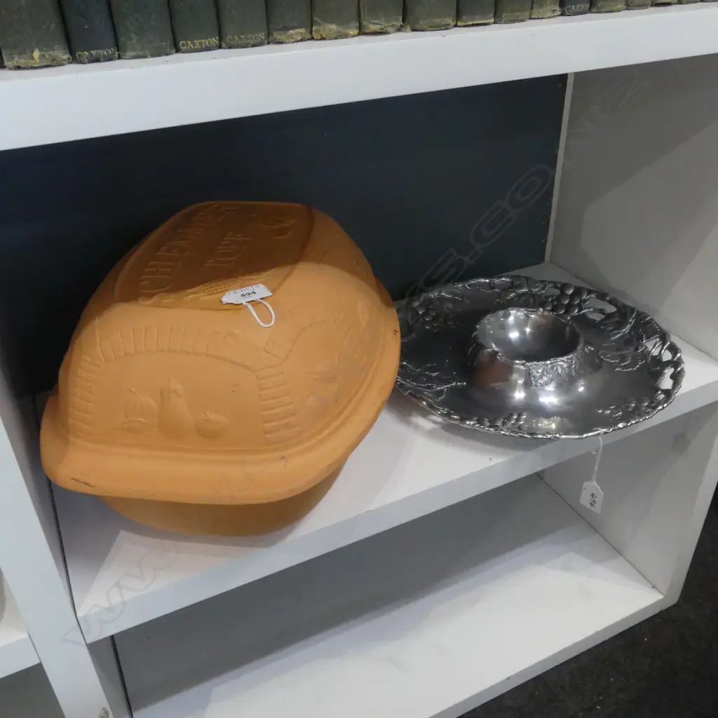 SCHLEMMERTOPF TERRACOTTA CASSEROLE L.375mm + 'ARTHUR COURT' EP DISH 355mm dia Image 1++