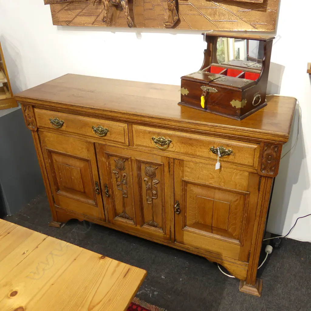 ANTIQUE OAK SIDEBOARD 1500x500x985mm Image 1++