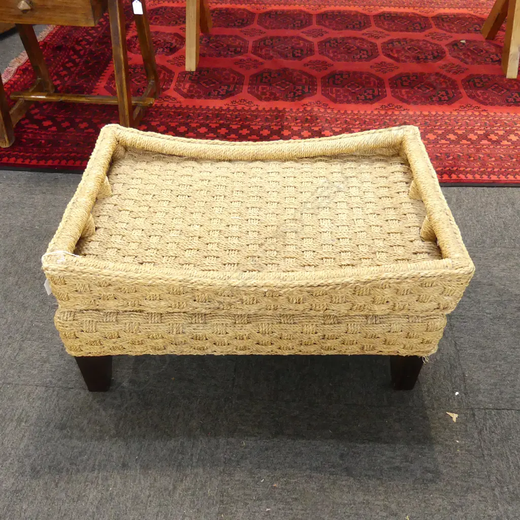 2 PART WOVEN TRAY / FOOTREST W.735mm Image 1++