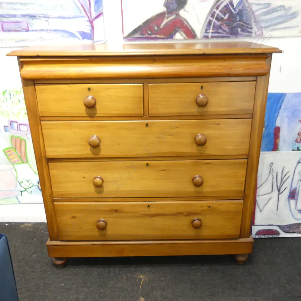 COLONIAL NZ 6 DRAWER CHEST 1270x520x1330mm (SPLIT IN SIDE) WITH FAULTS Image 1++