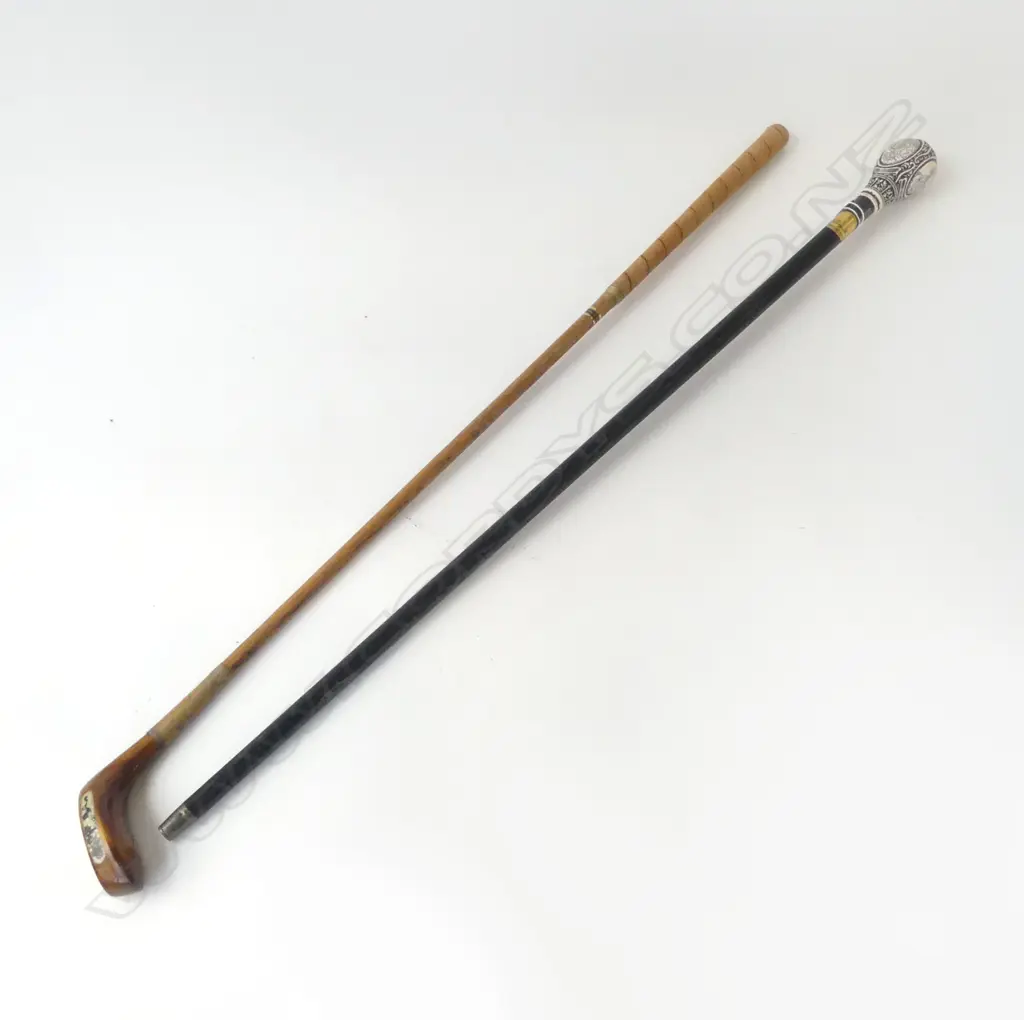 WALKING STICK w. RESIN HANDLE L.925mm, GOLF CLUB Image 1++