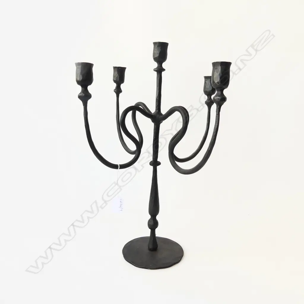 WROUGHT IRON CANDELABRA H.465mm Image 1++