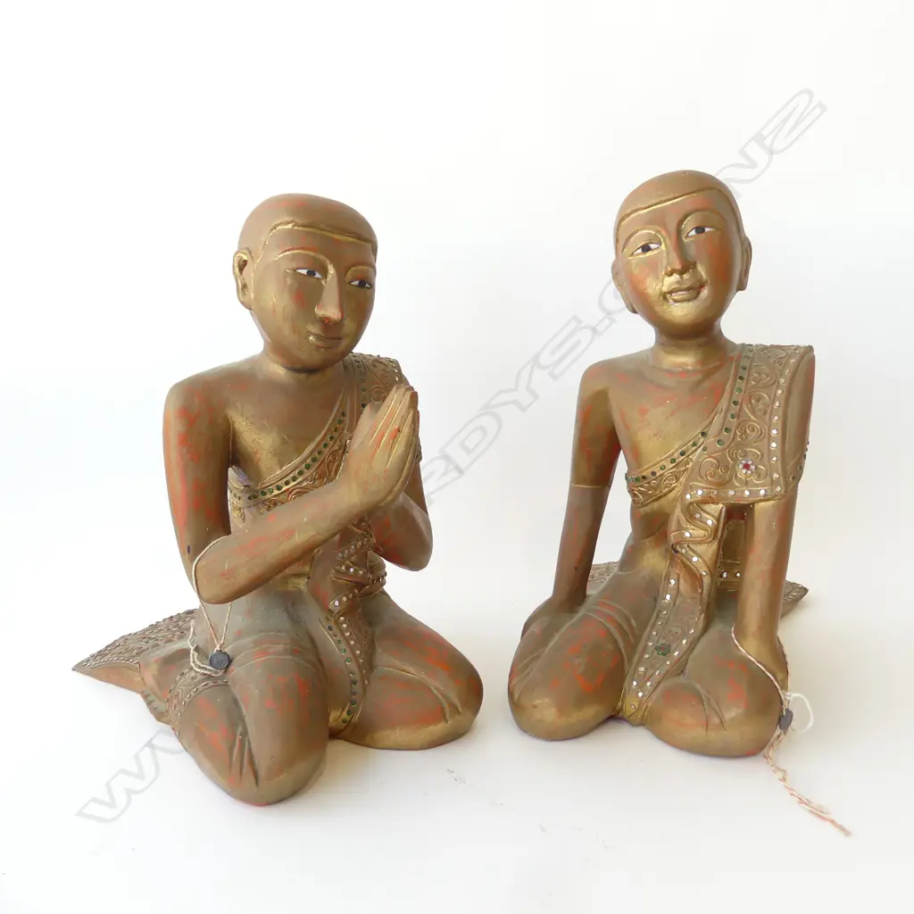 PR ORIENTAL GOLD PAINTED FIGURES H.350mm Image 1++