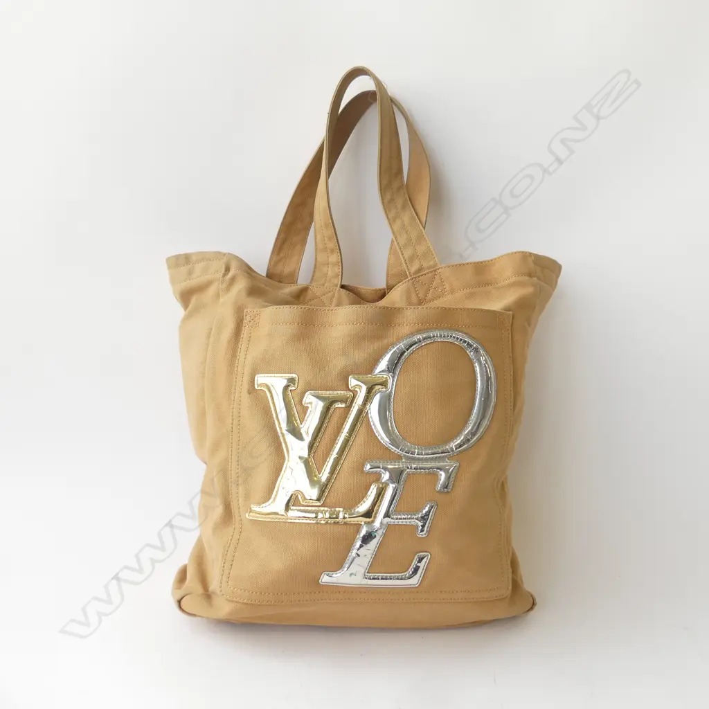 LOUIS VUITTON 'LOVE' CANVAS HANDBAG & DUST COVER Image 1++