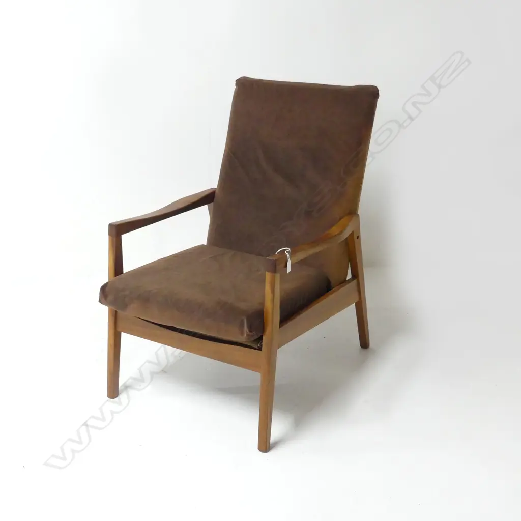 AIREST (NZ) OCCASIONAL CHAIR 1970's with maker's label. Image 1++