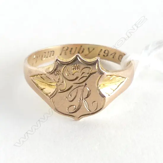 9CT ROSE GOLD SIGNET RING 2.50gms SIZE O