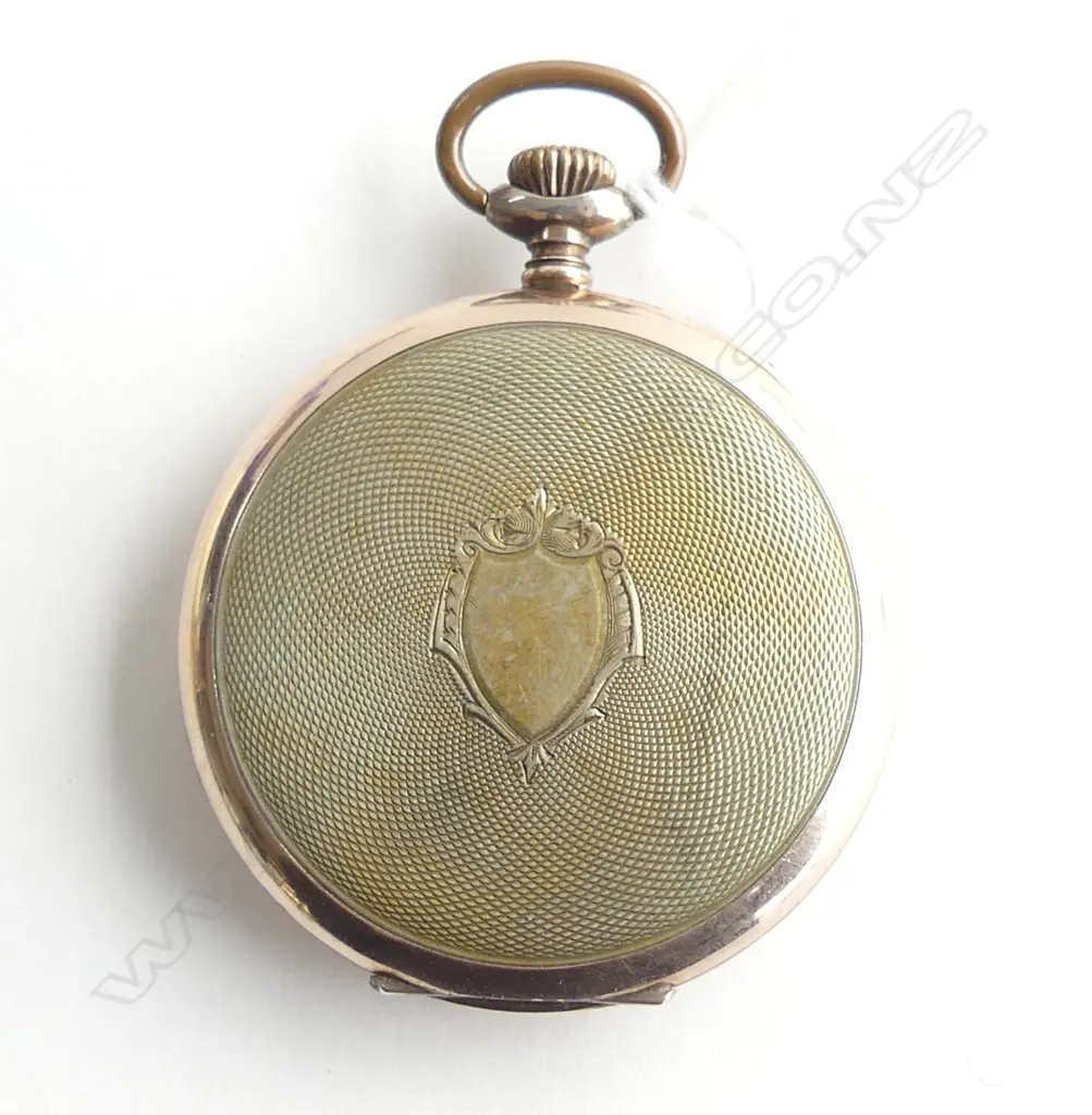 .800 SILVER GILT GENT'S OPEN FACE POCKET WATCH the dial marked 'CHRONOMETRE PHENIX' Image 1++