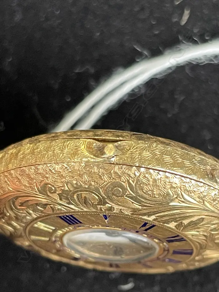 c1900 18ct GOLD OMEGA  POCKET WATCH  mid-size running 33gms in BOX Note: has wristwatch mountings removed from sides Image 1++