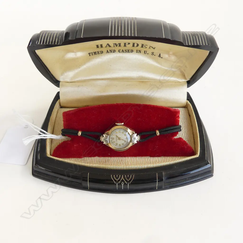 LADIES DECO GP 'HAMPDEN' WRIST WATCH + ORIG. CASE Image 1++