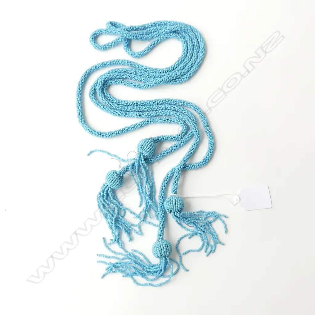 2 BEADED SAUTOIR NECKLACES L.1250mm Image 1++
