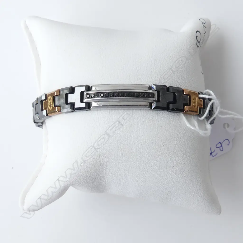 ITALIAN CHIMENTO BLACK DIAMOND BRACELET, BOXED Image 1++