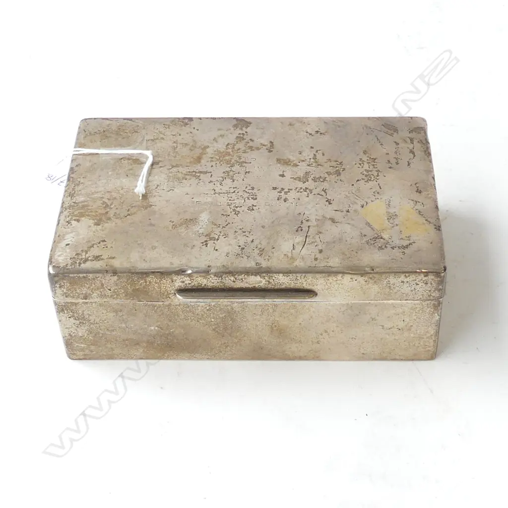 STG SILVER BOX, LONDON 1934 W.140mm Image 1++