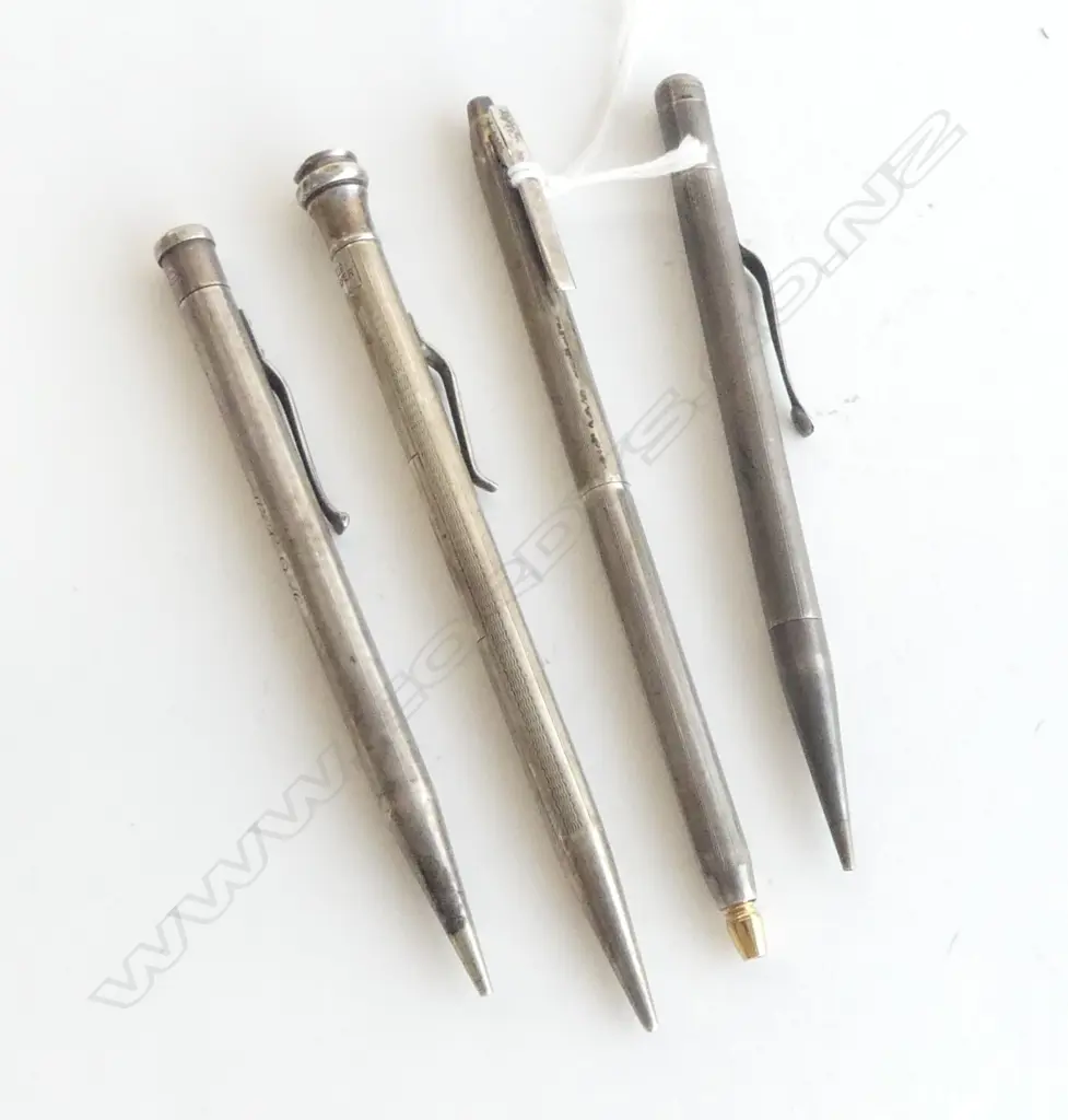 4 STG SILVER PENS / PENCILS 81gms Image 1++