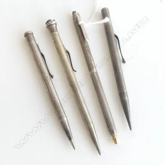4 STG SILVER PENS / PENCILS 81gms