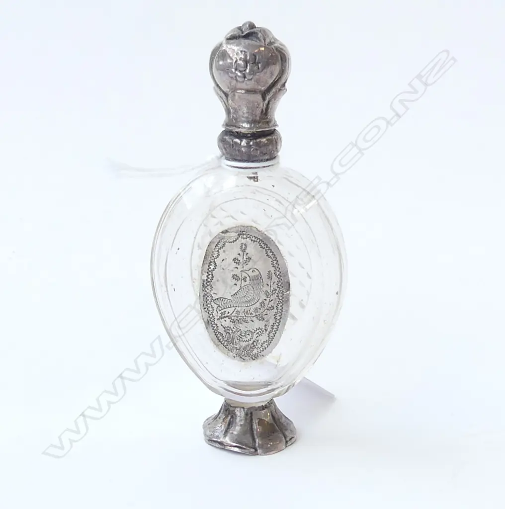 FRENCH SILVER ANTIQUE PERFUME BOTTLE Image 1++