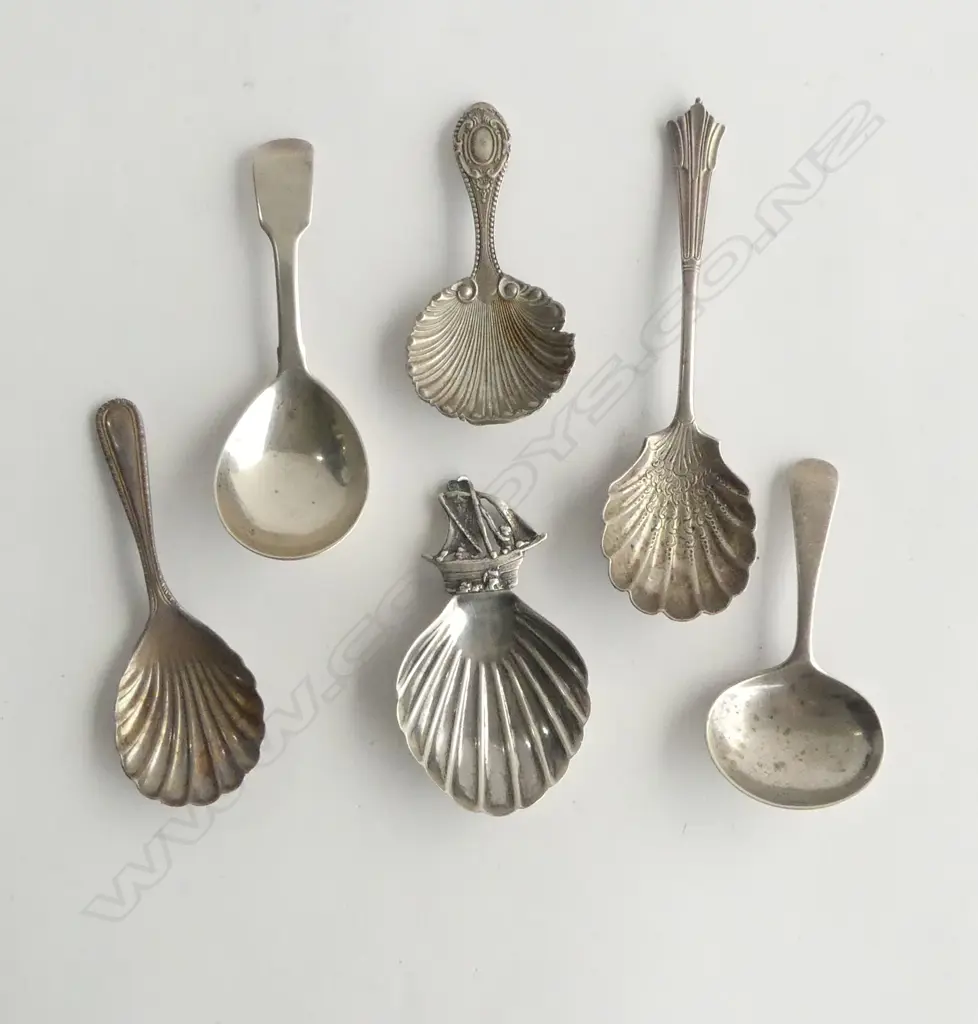 7 STG SILVER CADDY SPOONS, 108grms Image 1++