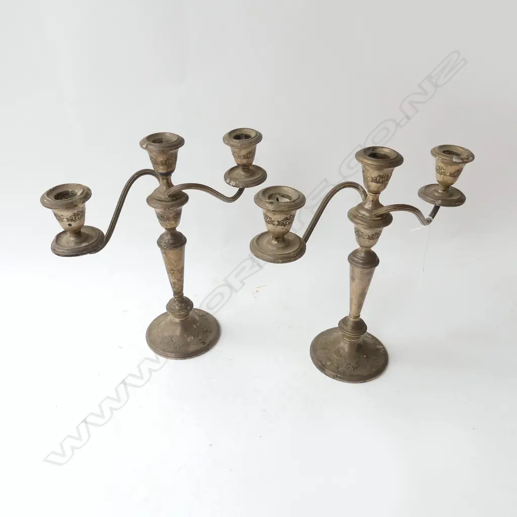 PR GORHAM 890 STERLING SILVER CANDELABRA H.280mm, WEIGHTED Image 1++