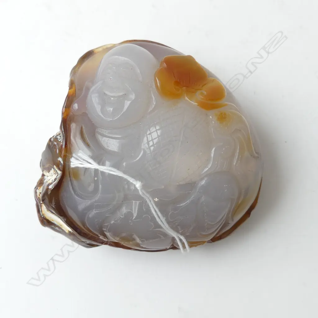 CARVED ORIENTAL GEMSTONE W.90mm Image 1++