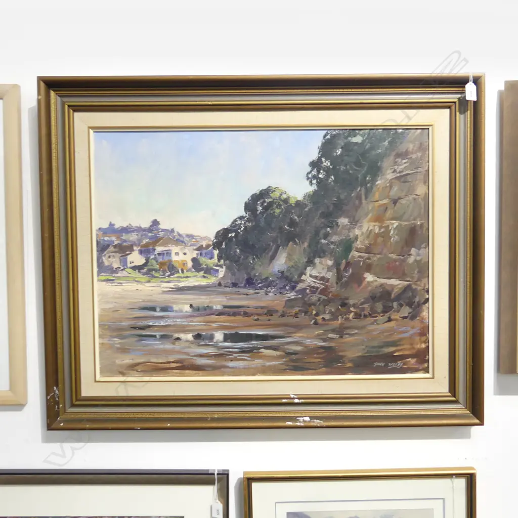 JOHN SPEEDY 'HOWICK BEACH, LOW TIDE' OIL ON BOARD '79 515x695mm Image 1++