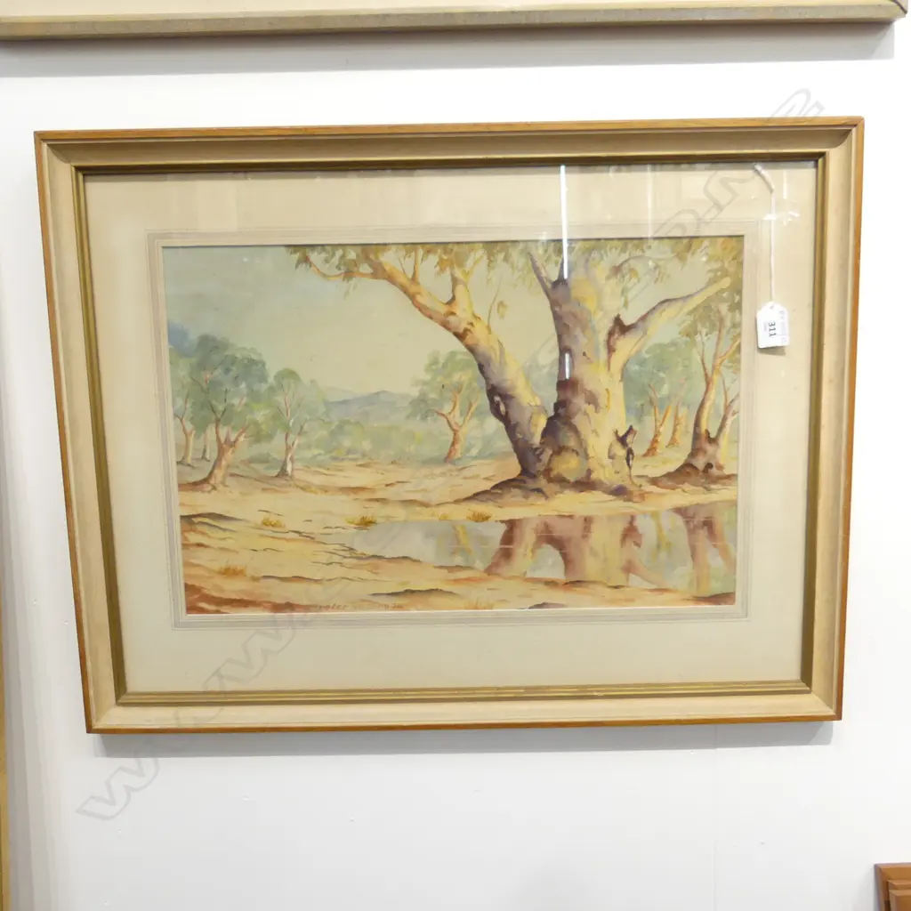 PETER DE JONG, LANDSCAPE w. GUMS, WC '78 315x480mm Image 1++