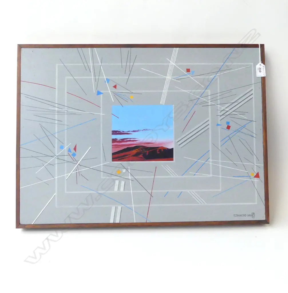 PETER CRAMOND, UNTITLED ABSTRACT, OIL ON BOARD 1983 445x620mm Image 1++