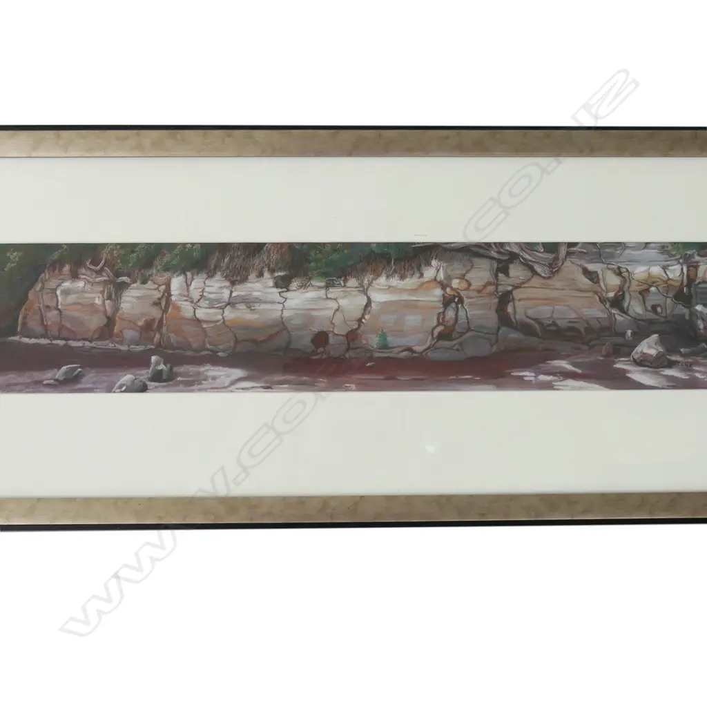 BARRY STONE 'FORESHORE-OKURA', SIGNED, ENTITLED & DATED 2008 TO REVERSE, 120 x 585mm Image 1++