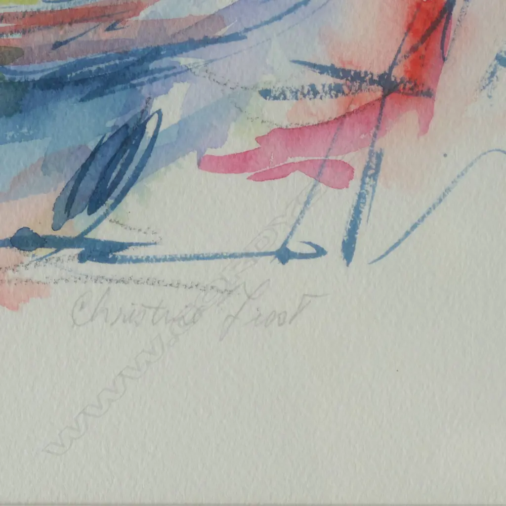 CHRISTINE FROST, FRUIT & FLOWERS, W/COLOUR ON PAPER, SIGNED, 560 x 430mm Image 1++