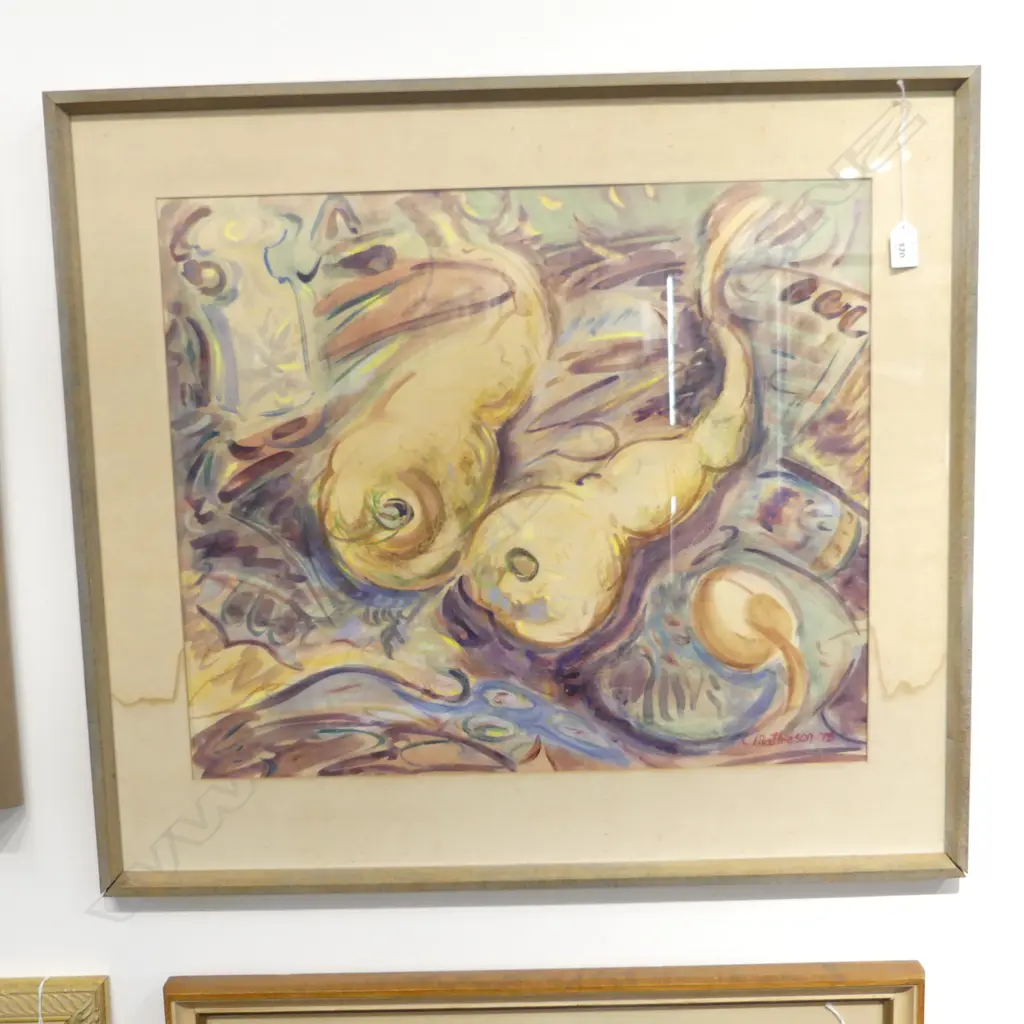 CHRISTINE MATHIESON 'STILL LIFE w. PARSNIPS' WC '78 SOME FOXING 495x585mm Image 1++