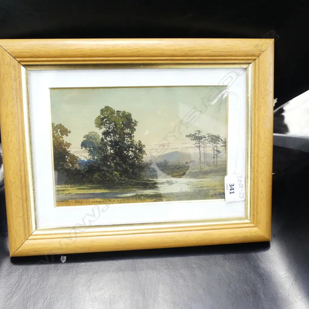 H.FULLER, MOONLIT SCENE, WATERCOLOUR, SIGNED, 120 x 190mm Image 1++