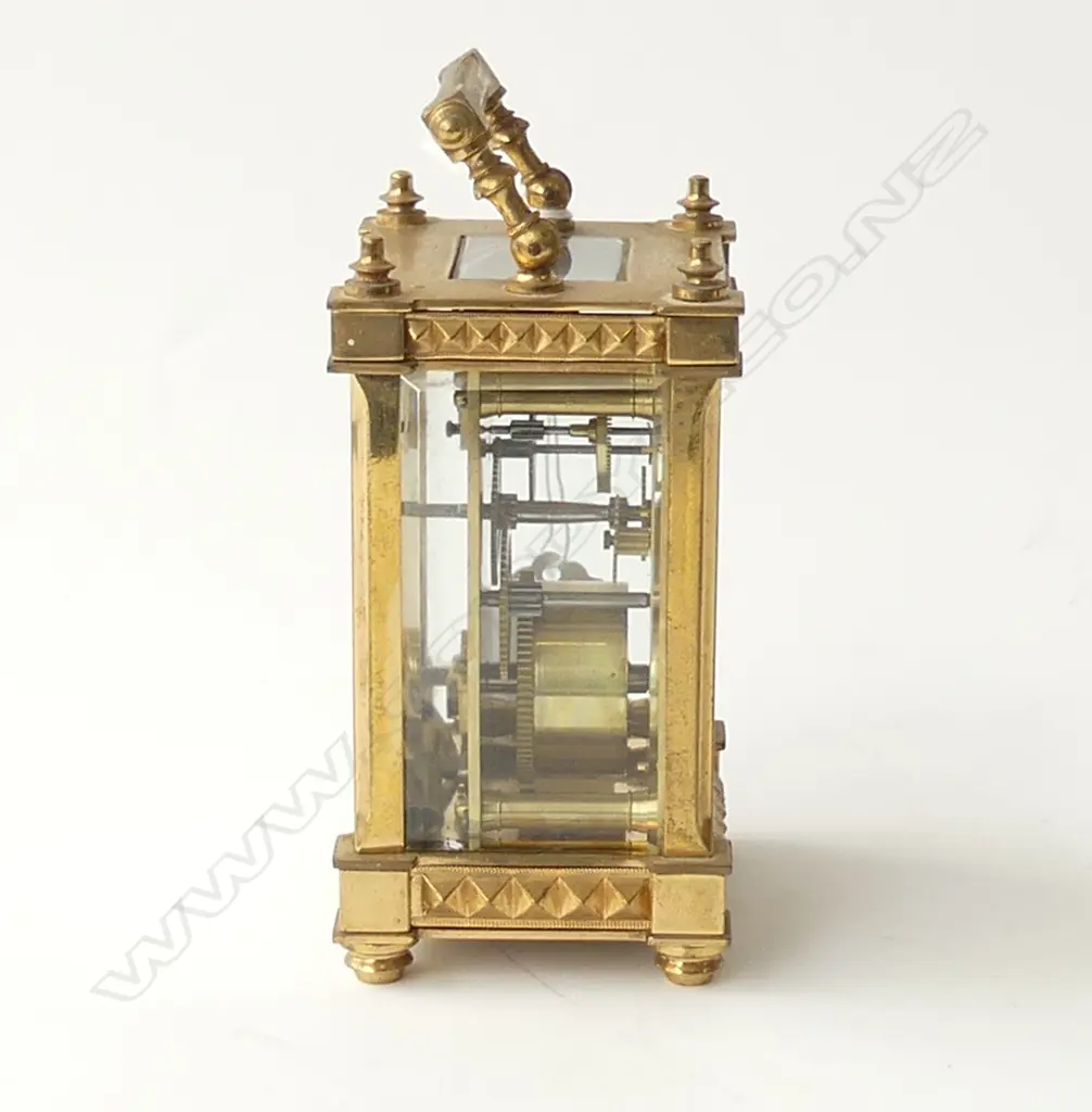 CARRIAGE CLOCK w. KEY H.125mm RUNNING Image 1++